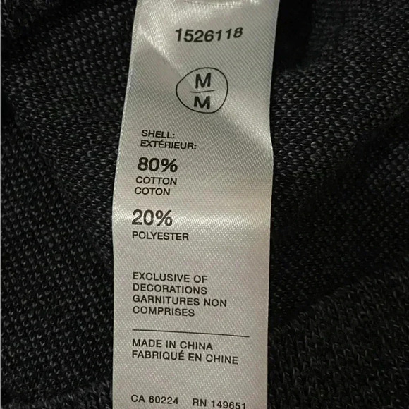 Robert Graham men dark  gray long sleeves collar 1/4 zip pullover sweater size M - Picture 8 of 12